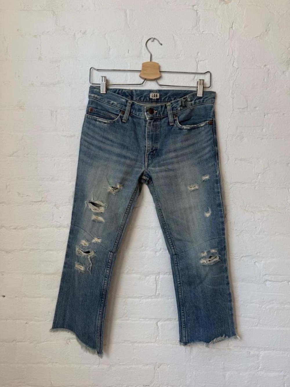 LGB Distressed Blue Denim Jeans